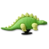 3D-Jibbitz-Anstecker „Grüner Dino mit Schuppen“ 3D-Jibbitz-Anstecker „Grüner Dino mit Schuppen“