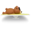 3D-Jibbitz-Anstecker „Surfender Bär“