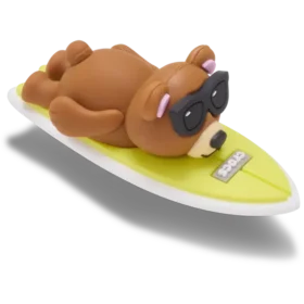 3D-Jibbitz-Anstecker „Surfender Bär“