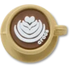 3D-Kaffeetassen-Jibbitz-Anstecker