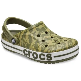 4 Unisex-Sandalen mit Camouflage-Grün-Print