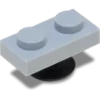 4Lw Hellgraue Kachel 1X2 Jibbitz-Anstecker