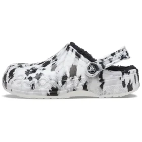 Baya Lined Clog mit Fleecefutter – Unisex-Hausschuhe in Weiß und Grau „White Grey“
