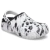 Baya Lined Clog mit Fleecefutter – Unisex-Hausschuhe in Weiß und Grau „White Grey“