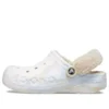 Baya Lined Clog mit gefüttertem Fuzz-Riemen und Marbled-Optik „White Multi“