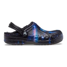 Baya Lined Fuzzy-Strap Galaxy Clogs „Black Multi“