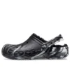 Baya Lined Marbled Clogs „Black Silver“