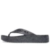 Baya Plateau-Glitter-Flip-Sandalen „Black“