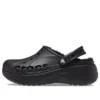 Baya Platform Lined Clog Sandalen „Schwarz“