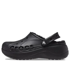 Baya Platform Lined Clog Sandalen „Schwarz“
