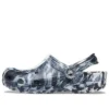 Beach Marbled Unisex-Sandalen in Schwarz und Weiß „Black White“