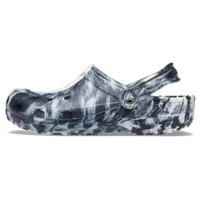 Beach Marbled Unisex-Sandalen in Schwarz und Weiß „Black White“