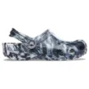 Beach Marbled Unisex-Sandalen in Schwarz und Weiß „Black White“