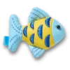 Blaue und goldene „Sparkle Fish“ Jibbitz-Anstecker