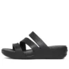 Boca Riemchen-Keilabsatz-Sandalen „Black“