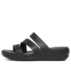 Boca Riemchen-Keilabsatz-Sandalen „Black“