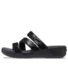 Boca Riemchen-Keilabsatz-Sandalen „Schwarz“