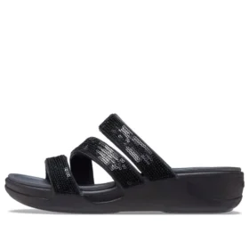 Boca Riemchen-Keilabsatz-Sandalen „Schwarz“