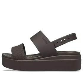 Brooklyn Croco Low Espresso Sandale „Brown“