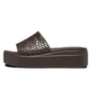 Brooklyn Croco Shine Slide Sandalen „Espresso“