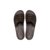Brooklyn Croco Shine Slide Sandalen „Espresso“