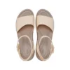 Brooklyn Keilabsatz-Sandalen mit Fesselriemen „Cream White Brown“