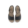 Brooklyn Keilabsatz-Sandalen mit Fesselriemen „Schwarz-Beige“
