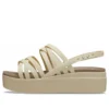 Brooklyn Strappy Low Wedge „Bone“