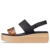 Brooklyn Tort Low Wedge „Schwarz-Braun“