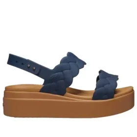 Brooklyn Woven Wedge Sandalen „Blue Brown“