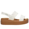 Brooklyn Woven Wedge Sandalen „White Brown“