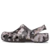 Classic Bleach Dye Clogs „Black White“