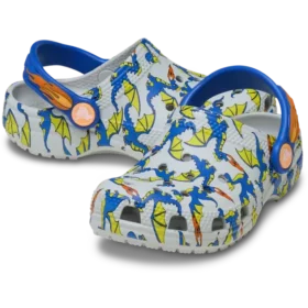 Classic Clog für Kleinkinder mit Drachen-Grafik