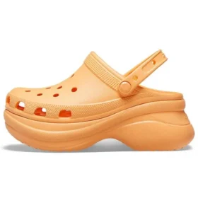 Classic Clog im Retro-Stil, Crocs, dicke Sohle, orange, Sandalen mit kleinem Wal-Motiv