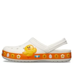 Classic Clog Line Friends Beach „Weiß Gelb“