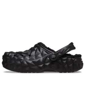 Classic Clog Lined Geometric „Schwarz“