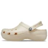 Classic Clog Platform Shimmer „Vanilla“