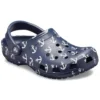 Classic Clog-Sandalen mit Aufdruck, Tiefblau
