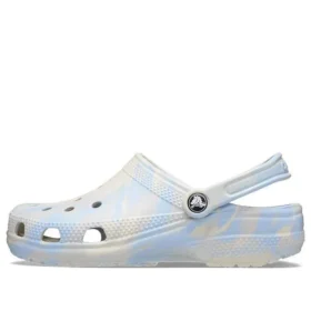 Classic Clog with Marbled Pattern „Blue Calcite Multi“