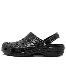 Classic Clogs aus Krokodilleder „Schwarz“