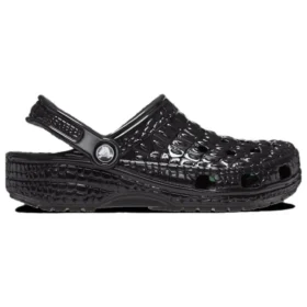 Classic Clogs aus Krokodilleder „Schwarz“