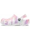 Classic Clogs mit Tie-Dye-Grafik „White Multi“