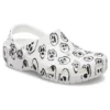 Classic Clogs mit Totenkopf-Print „White Black“