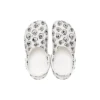 Classic Clogs mit Totenkopf-Print „White Black“