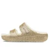Classic Cozzzy Glitter Sandalen „Multi Gold“