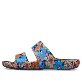 Classic Crocs Retro-Sandalen mit Blumenmuster „Blue Multi“