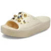 Classic Crystals Pearls Plateau-Pantoletten „Weiß“