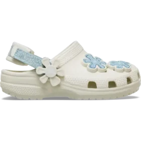 Classic Denim Flower Clog für Kleinkinder mit verstellbarem Fersenriemen
