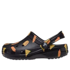 Classic Food Print Clogs „Schwarz Gelb“