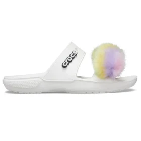 Classic „Fur Sure“ 2-Riemen-Sandalen „Weiß“